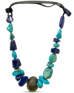 Elegance Avenue -Elegance Avenue Monies Turquoise Multi Stone Nugget Necklace 11375432 2875