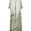 Silk Twill Lemon Print Muumuu Dress -Elegance Avenue lemondress